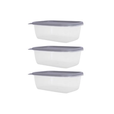Taper para alimentos serie cocina simple 1400ml (3 uds) (gris) -  Miniso