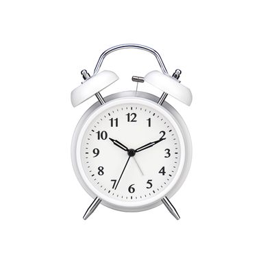 Reloj despertador de campana doble serie black & white blanco mate -  Miniso