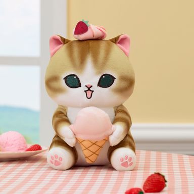 Peluche felpa café gatito con helado -  Mofusand