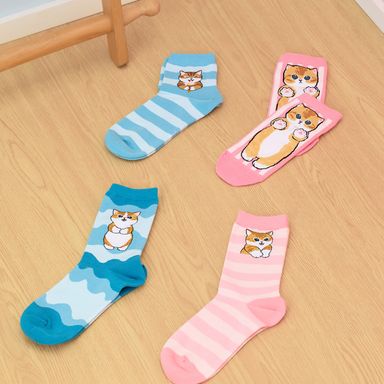 Medias para mujer mofusand textiles diseño aleatorio -  Mofusand