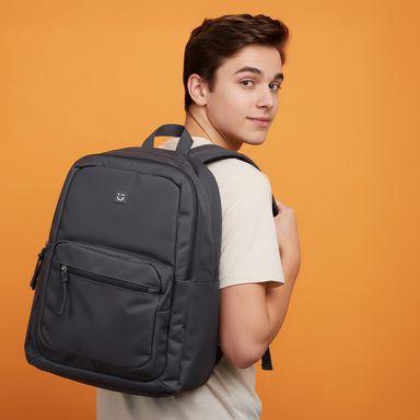 Mochila de moda tres bolsillos gris serie miniso -  Miniso