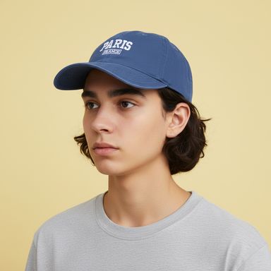 Gorra de béisbol miniso bordado paris azul -  Miniso