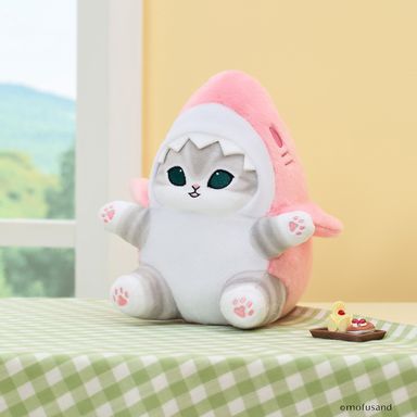 Peluche mofusand felpa rosa disfraz de tiburón -  Mofusand