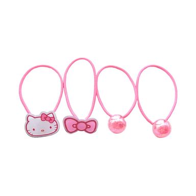 Liga para cabello serie sanrio hello kitty 4 piezas rosa -  Sanrio
