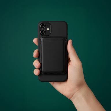 Tarjetero magnético básico negro -  Miniso