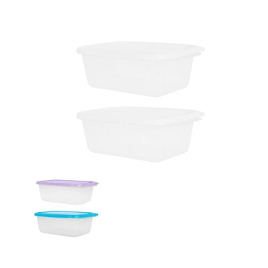 Taper para alimentos rectangulares coloridos 910 ml 2 piezas -  Miniso