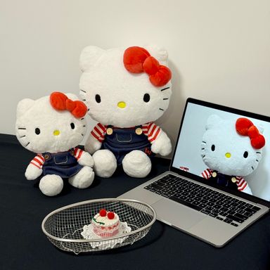 Peluche 25 cm denim kitty sentada serie sanrio -  Sanrio