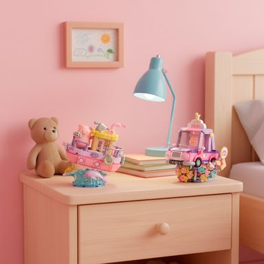 Bloques de construcción viaje divertido sintéticos lulu la cerdita -  Miniso