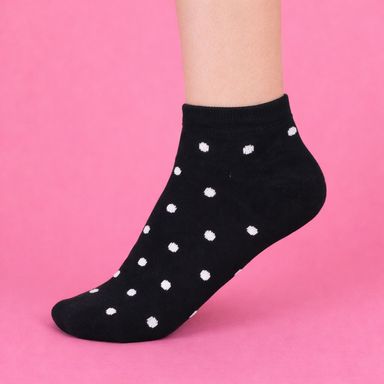 Medias miniso puntos negro 6 pares -  Miniso