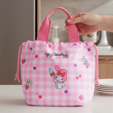 Lonchera my melody cuadrada rosa claro -  Sanrio