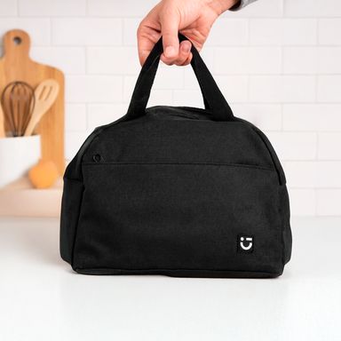 Lonchera básica lisa large capacity negro -  Miniso