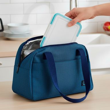 Lonchera básica lisa large capacity azul -  Miniso