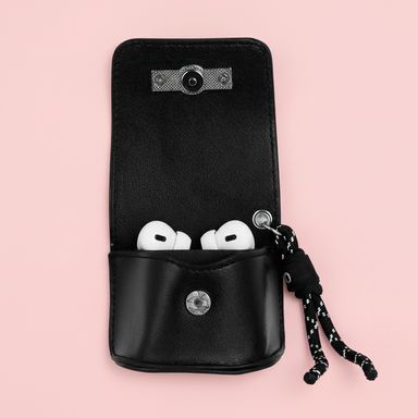 Case para celular macaron series negra -  Miniso