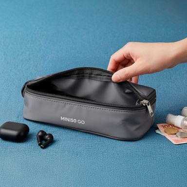 Organizador de viaje de almacenamiento serie miniso go gris -  Miniso