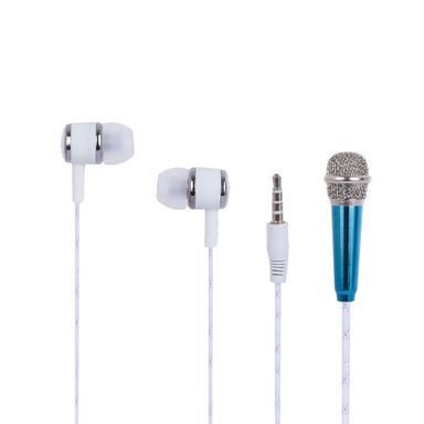 Audífonos 3.5 mm con micrófono modelo d20 azul miniso -  Miniso