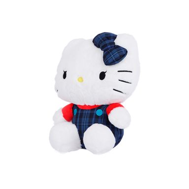 Peluche hello kitty 25 cm sentada jk blue check serie sanrio -  Sanrio