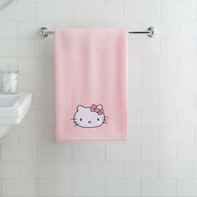 Toalla de baño de microfibra sanrio hello kitty rosa 80cm x 30cm -  Sanrio