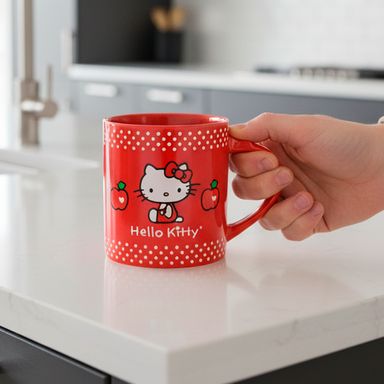 Taza cerámica colección apple hello kitty 440ml roja sanrio -  Sanrio