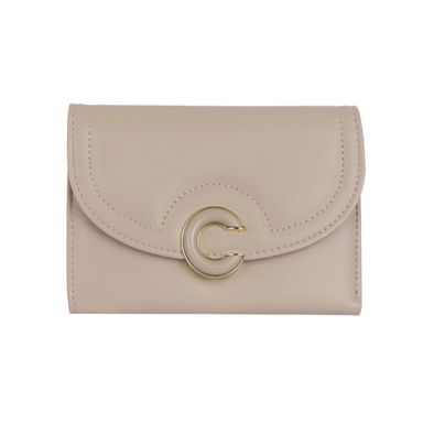 Cartera mediana para mujer miniso solapa con broche beige -  Miniso