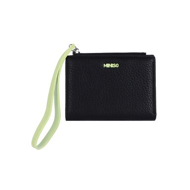 Cartera mujer con cremallera y lazo negro serie miniso -  Miniso