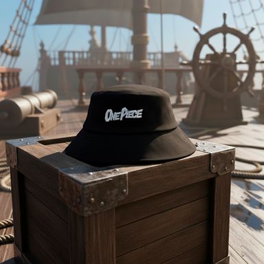 Sombrero de copa bordado textil negro one piece -  One Piece