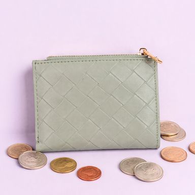 Cartera mujer basica trenzado verde -  Miniso