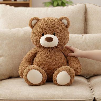 Peluche oso sentado café serie miniso -  Miniso