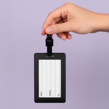 Etiqueta para equipaje serie miniso go gris oscuro -  Miniso