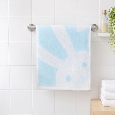 Toalla infantil miniso conejitos 50cm x 25cm azul -  Miniso