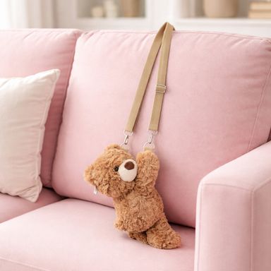 Bolso infantil oso peluche café -  Miniso