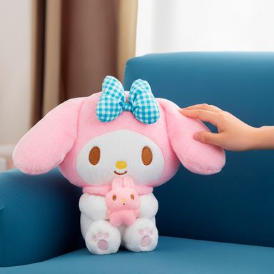 Peluche mi melodia 27 cm sentada with little buddy serie sanrio -  Sanrio