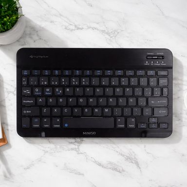 Teclado inalámbrico recargable life is for fun con letra Ñ mod mc3000 negro -  Miniso
