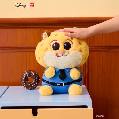 Peluche de 25 cm con postura sentada y traje clawhauser serie zootopia -  Disney
