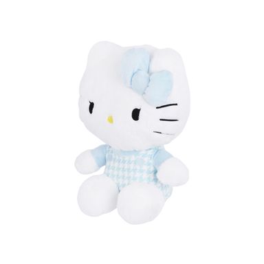 Peluche hello kitty 25 cm sentada pata de gallo azul serie sanrio -  Sanrio