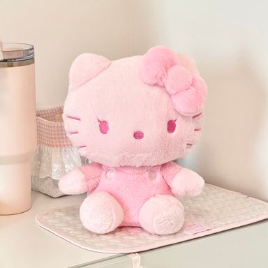 Peluche hello kitty 25 cm sentado rosa serie sanrio -  Sanrio