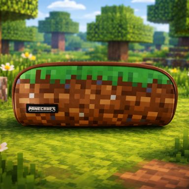 Cartuchera marrón serie minecraft -  Minecraft