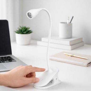 Lámpara de escritorio de clip 1200mah mod ke dyl2202 blanca -  Miniso