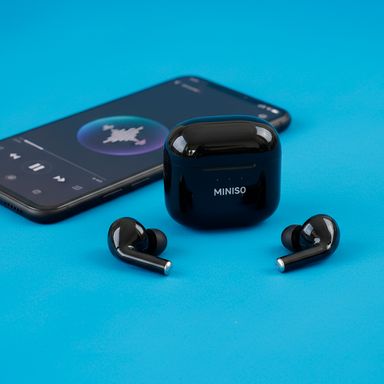 Audífonos inalámbricos macaron color series mod s89 negro -  Miniso