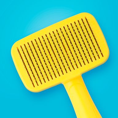 Cepillo para mascotas removedor de pelos sintético amarillo -  Miniso