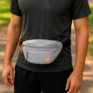 Cangurera textil gris 24x13x7 cm -  Miniso