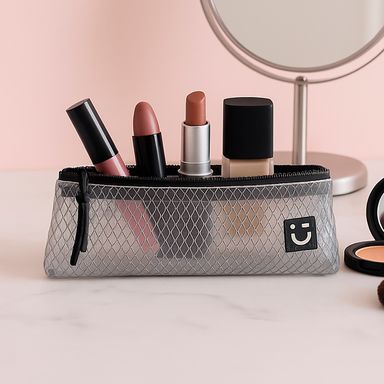 Cosmetiquera sintética negra 20x7x6 cm -  Miniso