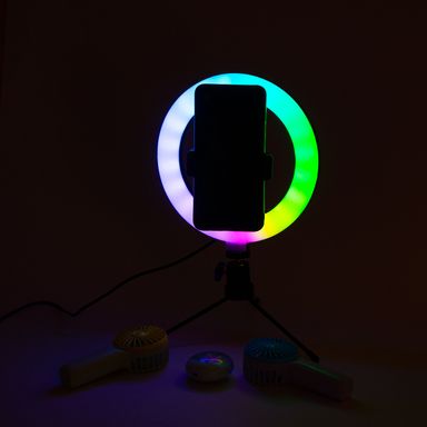 Aro de luz con soporte sintético blanco -  Miniso