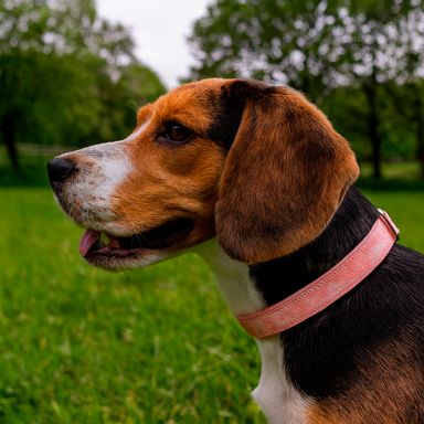Collar para mascotas tipo mezclilla textil rosa 42-50 cm talla grande -  Miniso