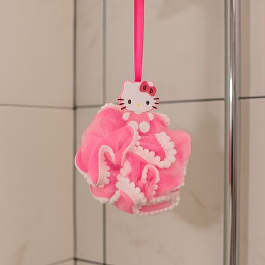 Esponja de baño 100% poliéster rosa hello kitty sanrio -  Sanrio