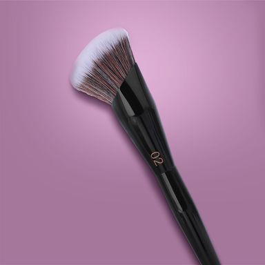 Brocha para polvos de maquillaje black gold sintética negra -  Miniso