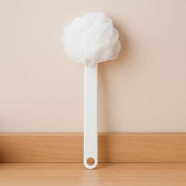 Cepillo para ducha mango largo 2 en 1 sintético blanco -  Miniso