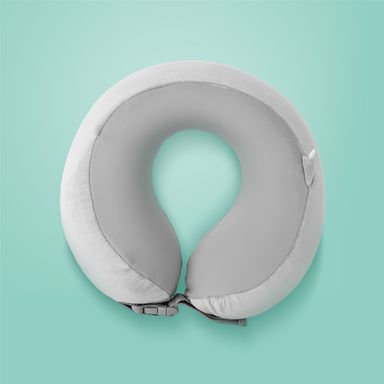 Almohada de viaje minimalista memory foam gris 25x24 cm -  Miniso