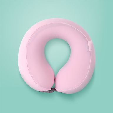 Almohada de viaje minimalista memory foam rosa 25x24 cm -  Miniso