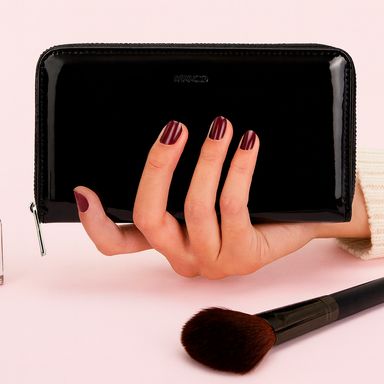 Cartera para mujer sintética negra 15x9x4 cm -  Miniso