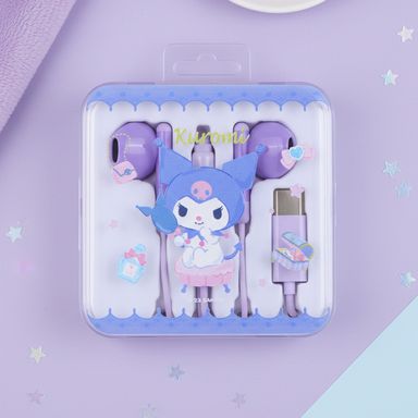 Audífonos de cable con estuche tipo c 120 cm diseño aleatorio sanrio -  Sanrio